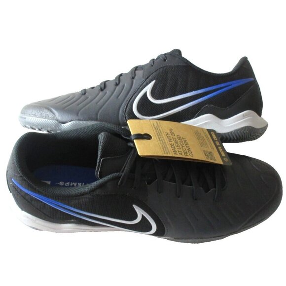 Nike Men's Legend 10 Academy IC Soccer Shoes Black Hyper Royal Blue Sizes NEW - Picture 4 of 5